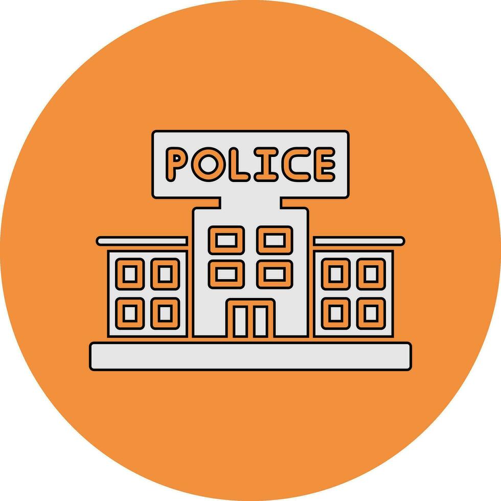 icono de vector de estación de policía