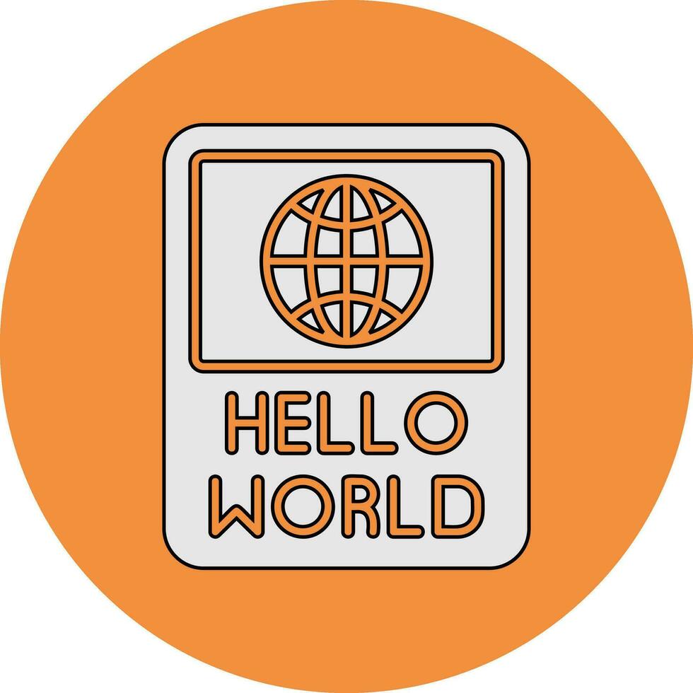 Hello World Vector Icon