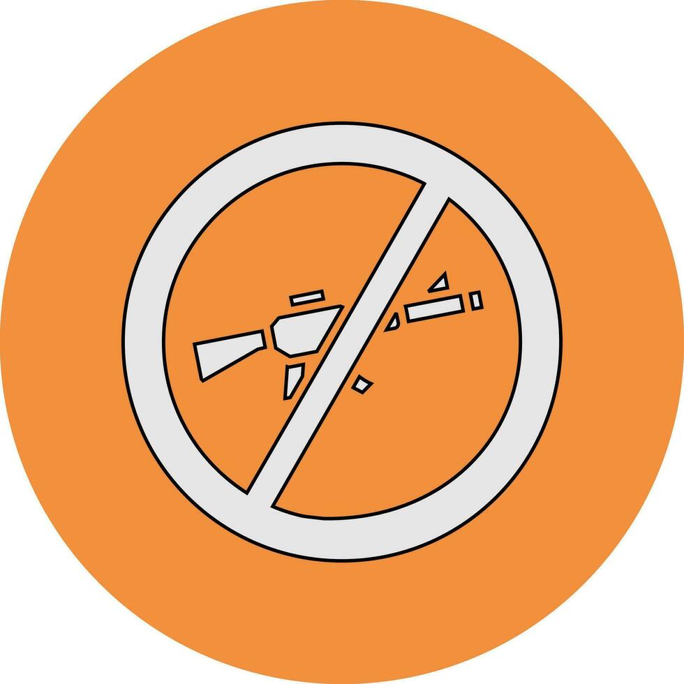 No Rifle Vector Icon