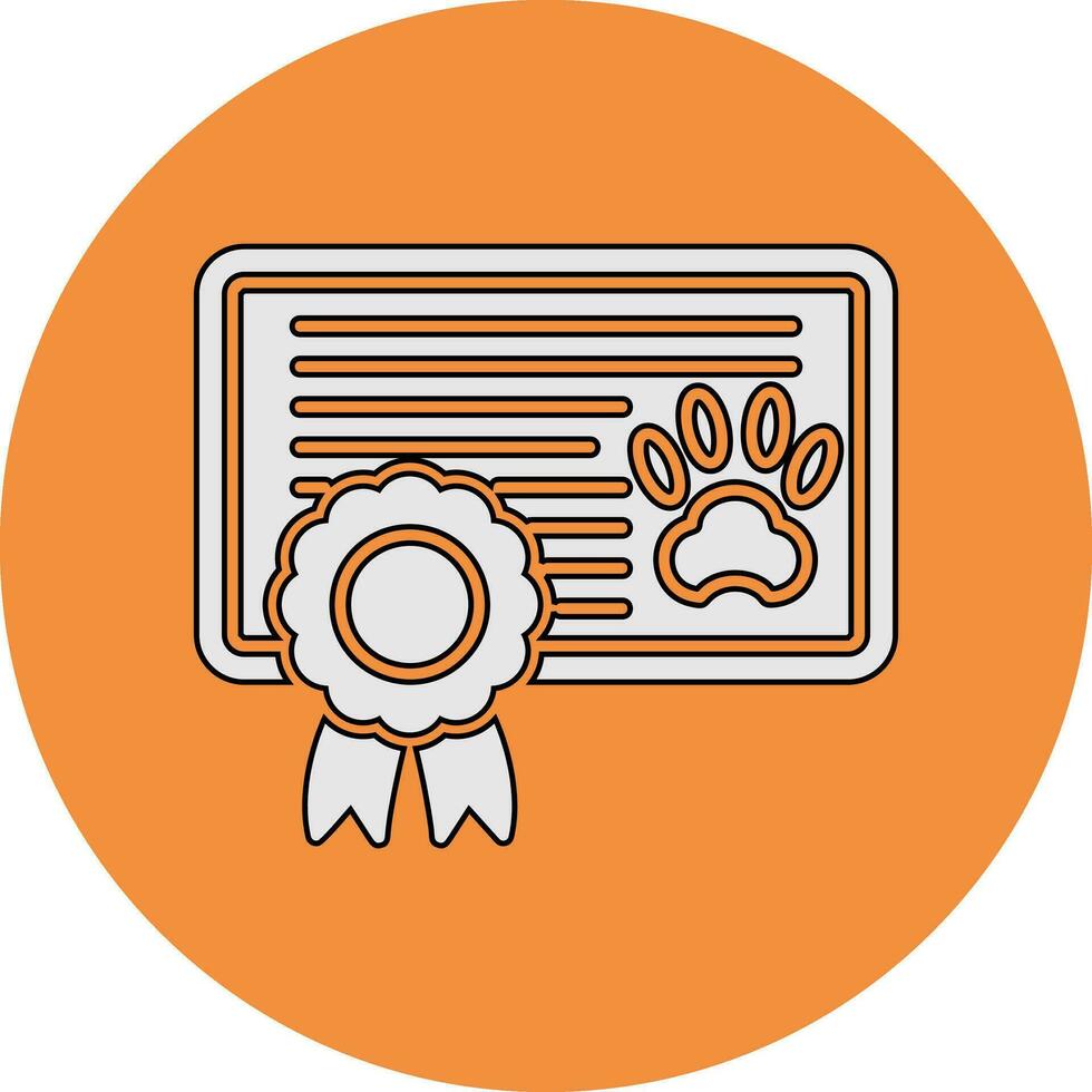 icono de vector de certificado