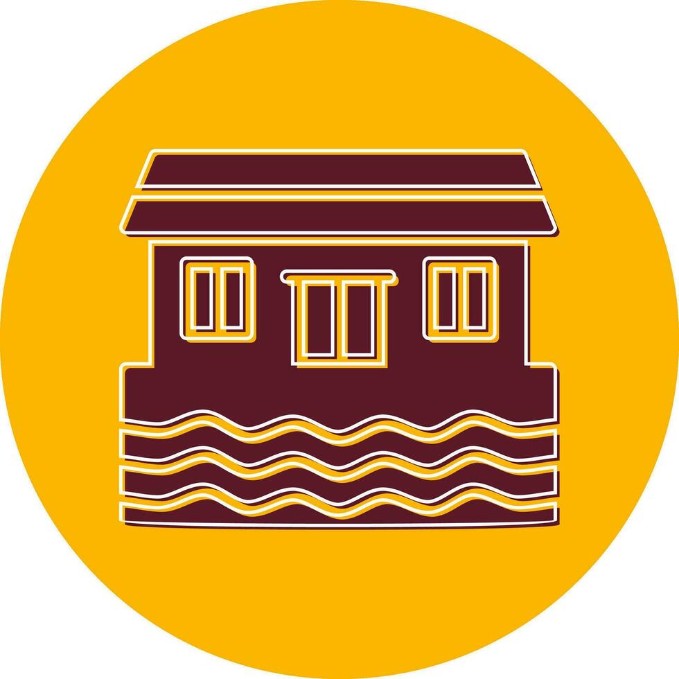 Houseboat Vector Icon