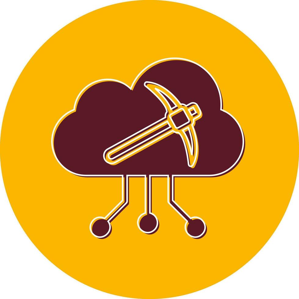 Cloud Mining Vector Icon