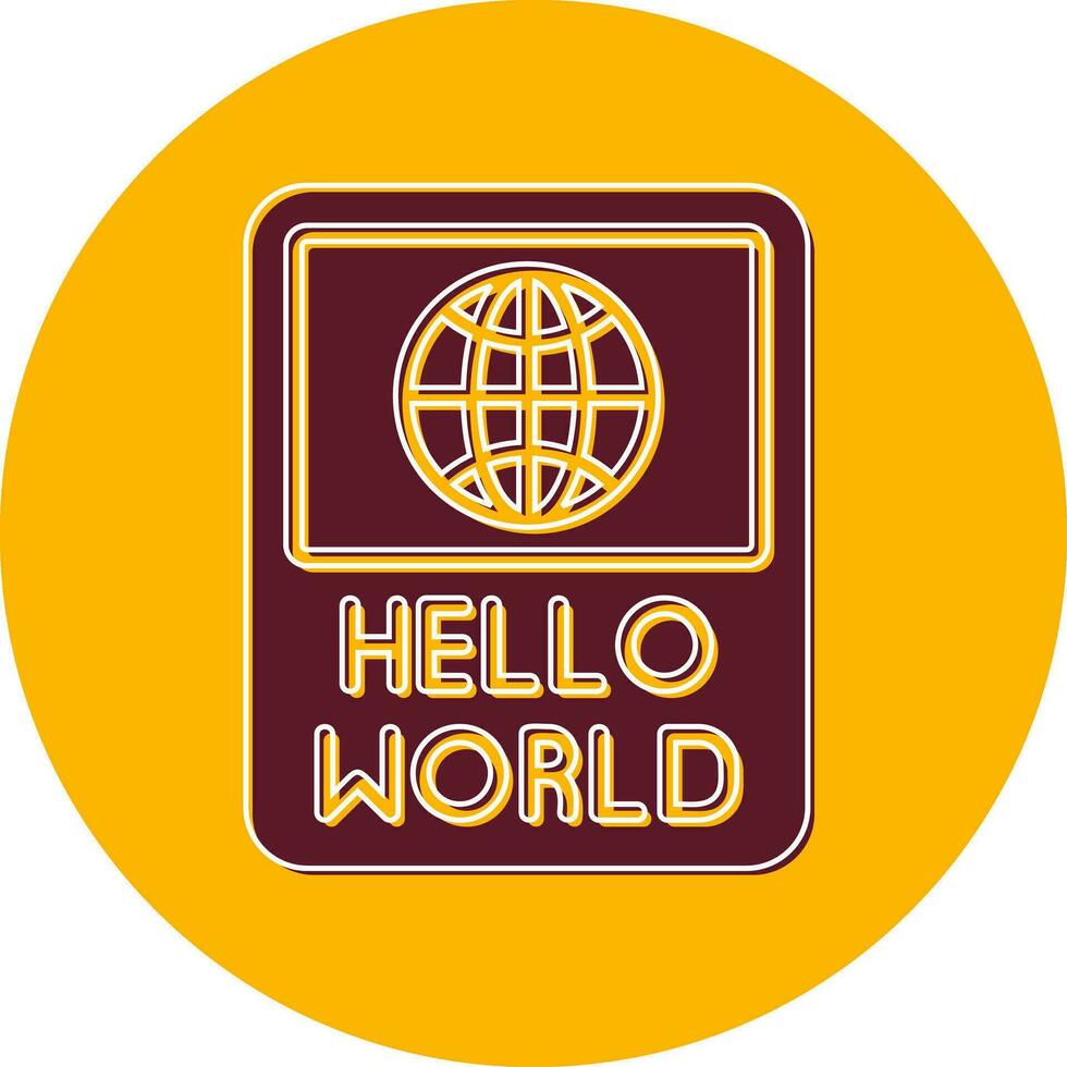 Hello World Vector Icon