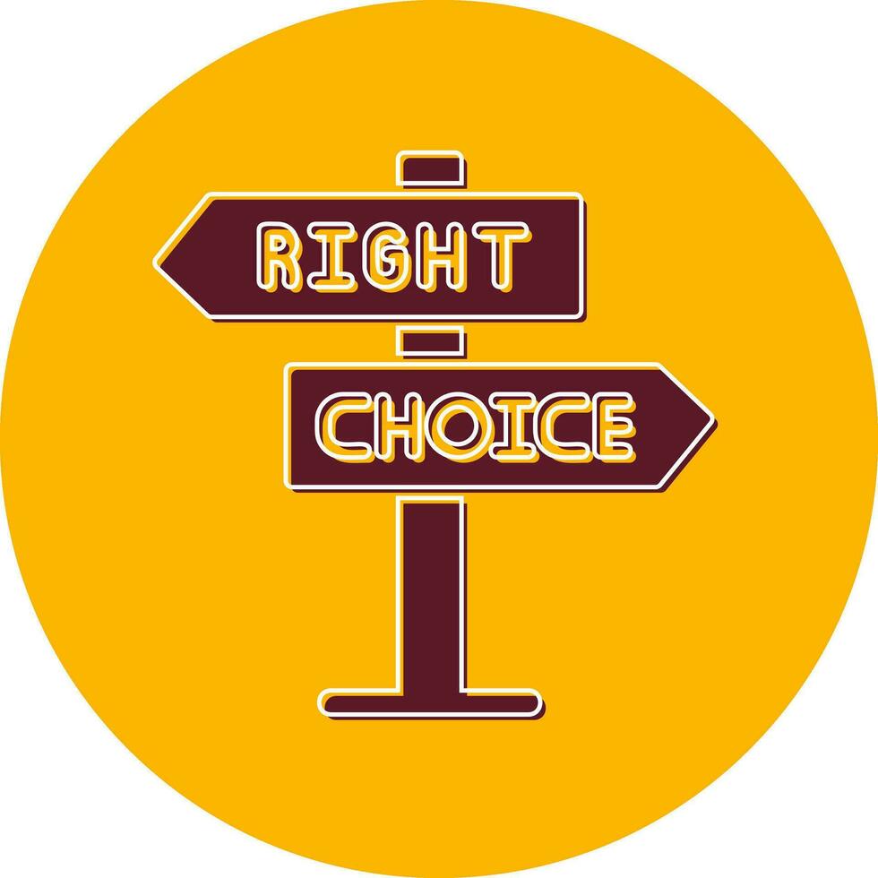 Right Choice Vector Icon