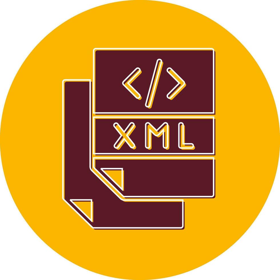 icono de vector de archivo xml