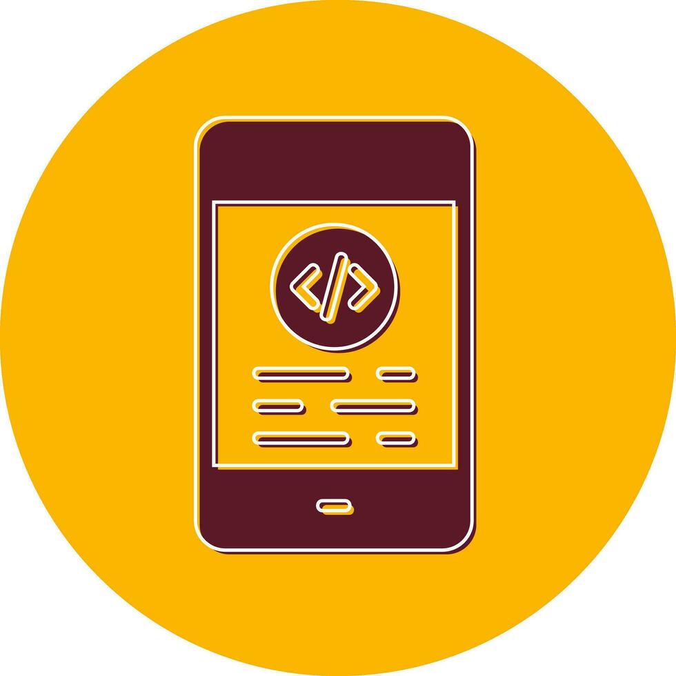 Mobile Coding Vector Icon