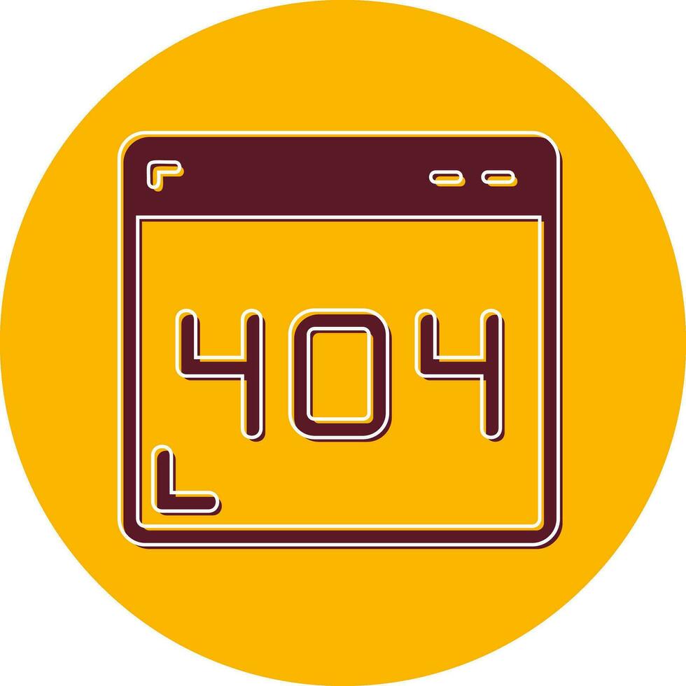 404 Error Vector Icon