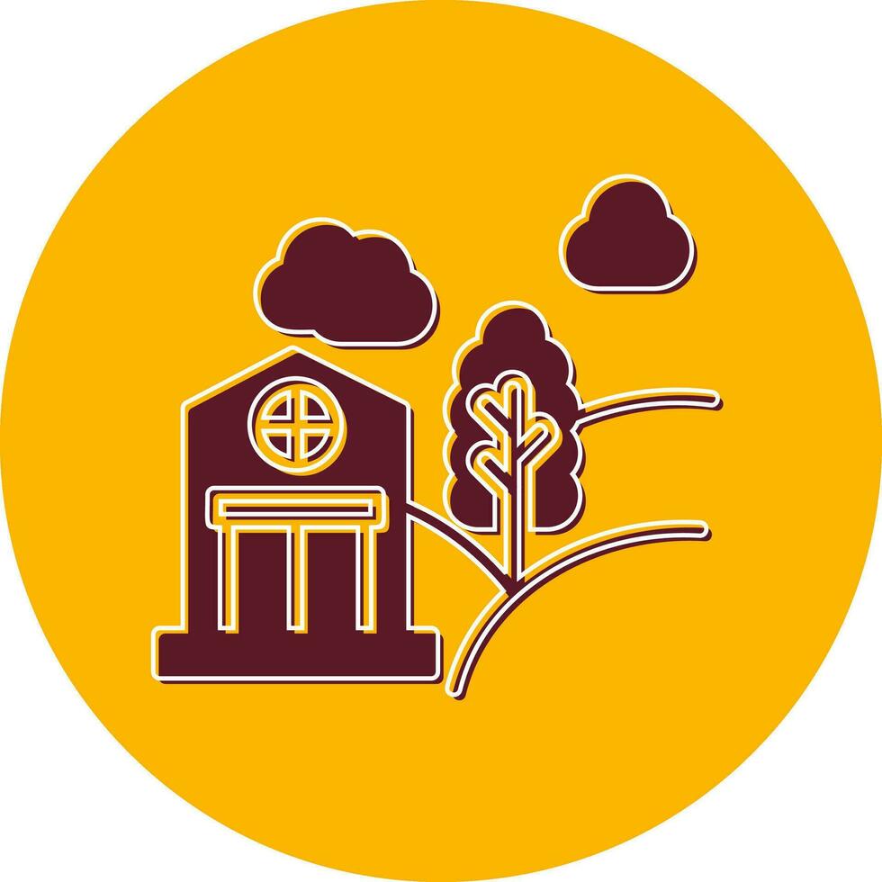 Forest House Vector Icon