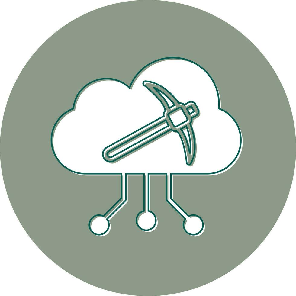 Cloud Mining Vector Icon