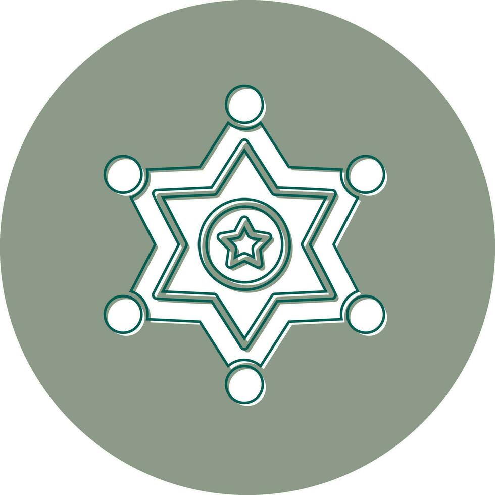 Sheriff Badge Vector Icon
