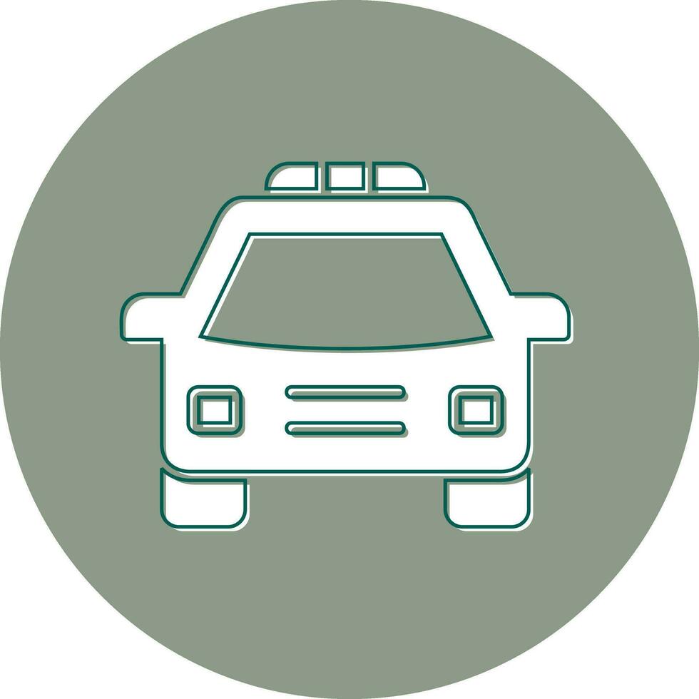 icono de vector de coche de policía