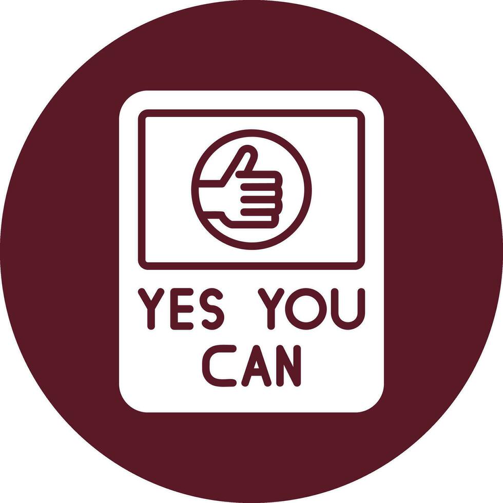 Yes You Can Vector Icon