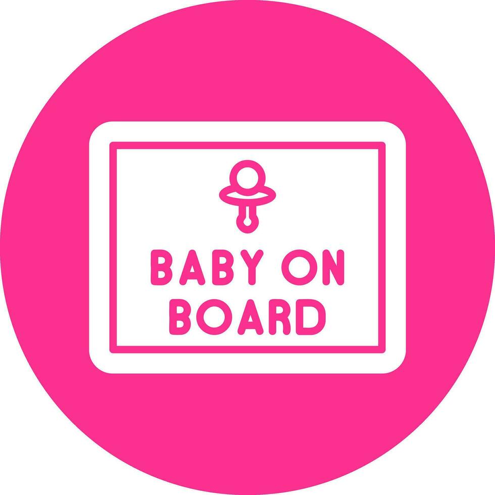 Baby On Board Vector Icon