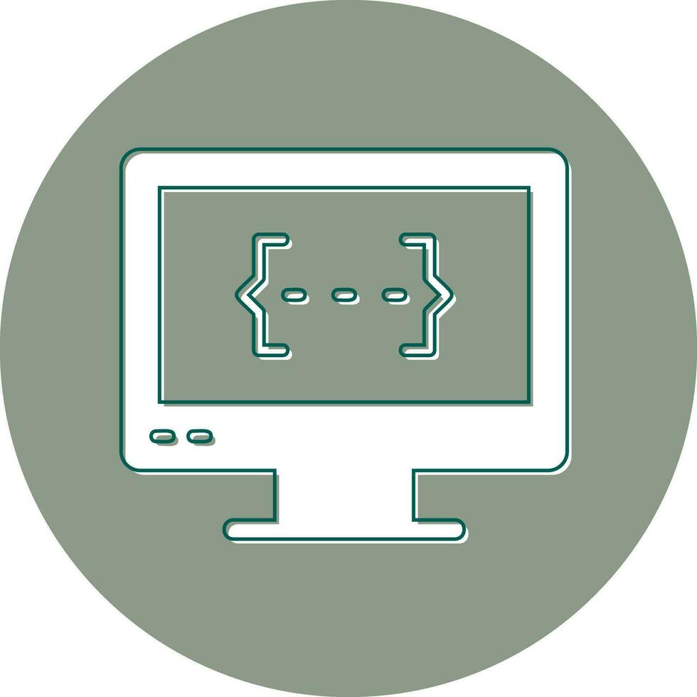 Monitor Screen Vector Icon