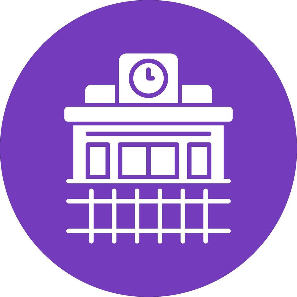 Train Station Vector Icon