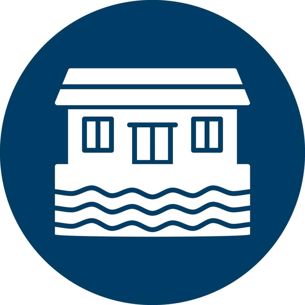 Houseboat Vector Icon