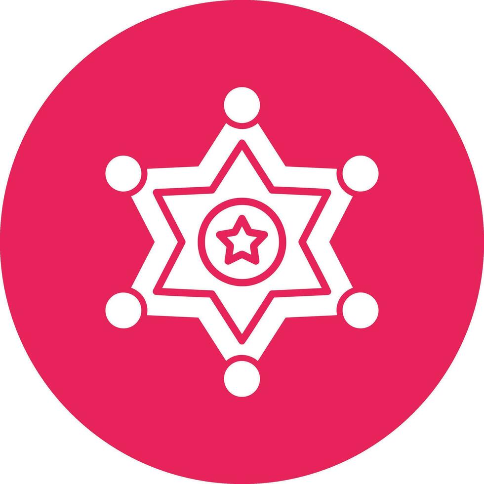 Sheriff Badge Vector Icon