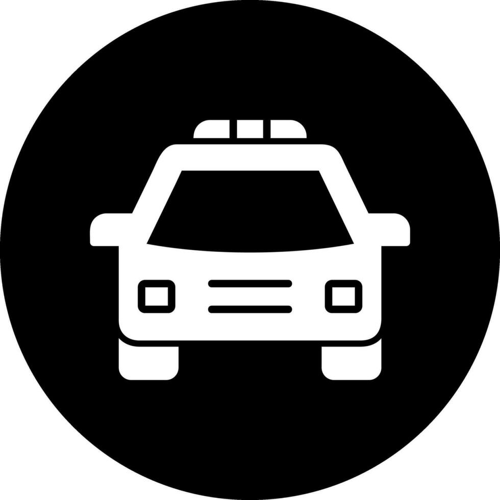 icono de vector de coche de policía