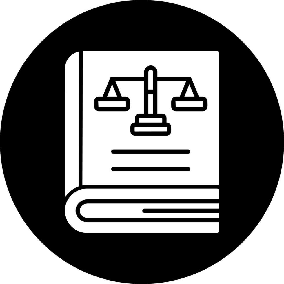 icono de vector de libro de ley