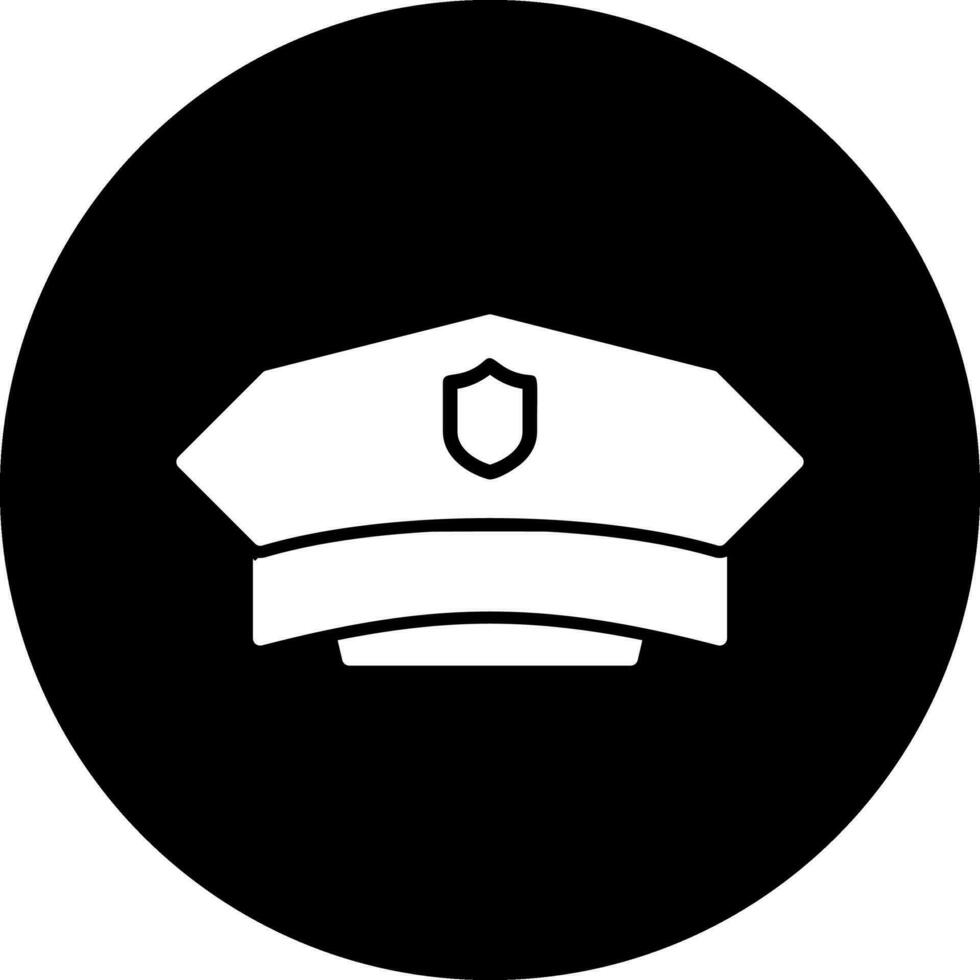 icono de vector de sombrero de policía