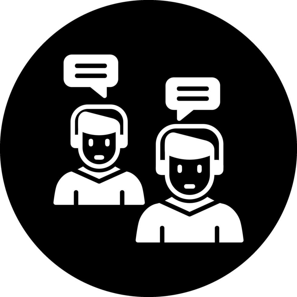 icono de vector de conversación