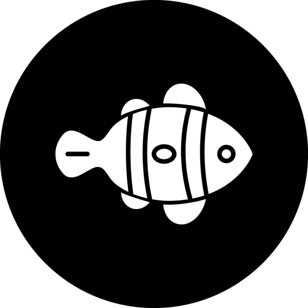 icono de vector de pez payaso