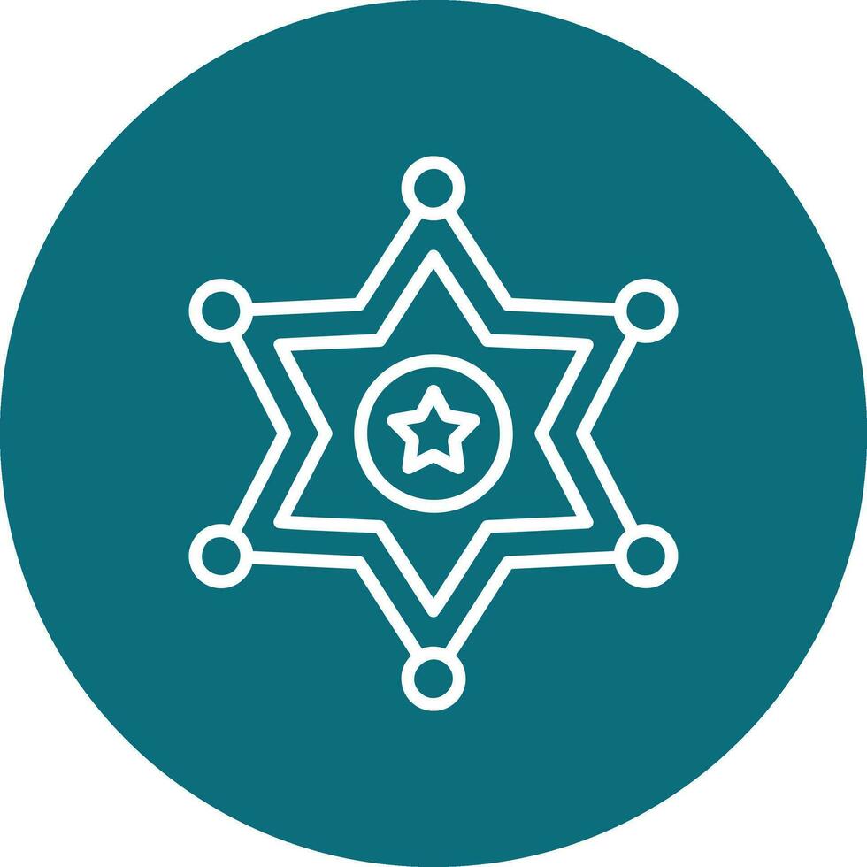 Sheriff Badge Vector Icon