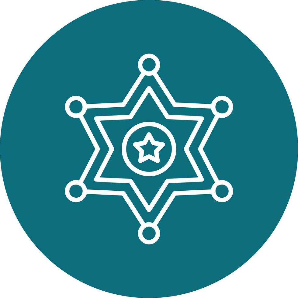 Sheriff Badge Vector Icon