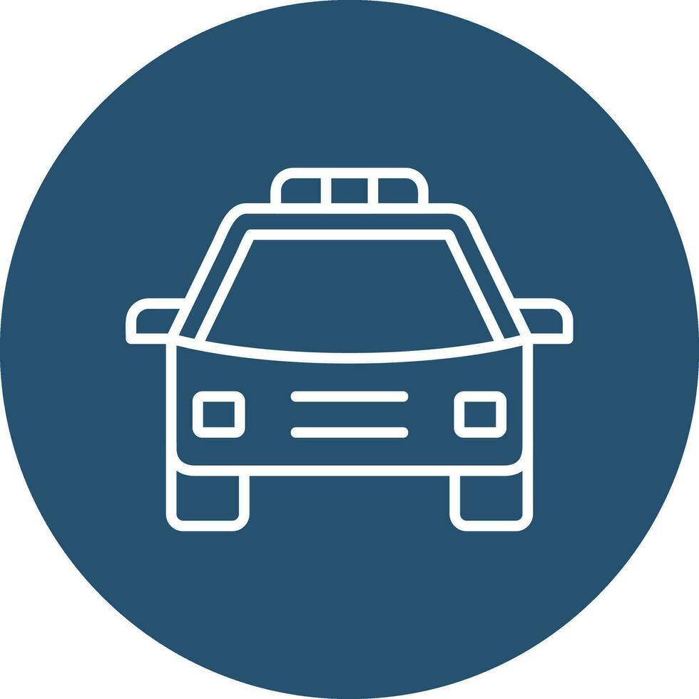 icono de vector de coche de policía