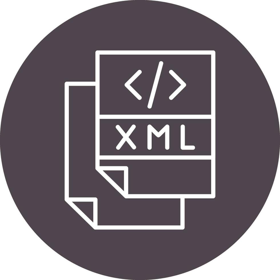 icono de vector de archivo xml