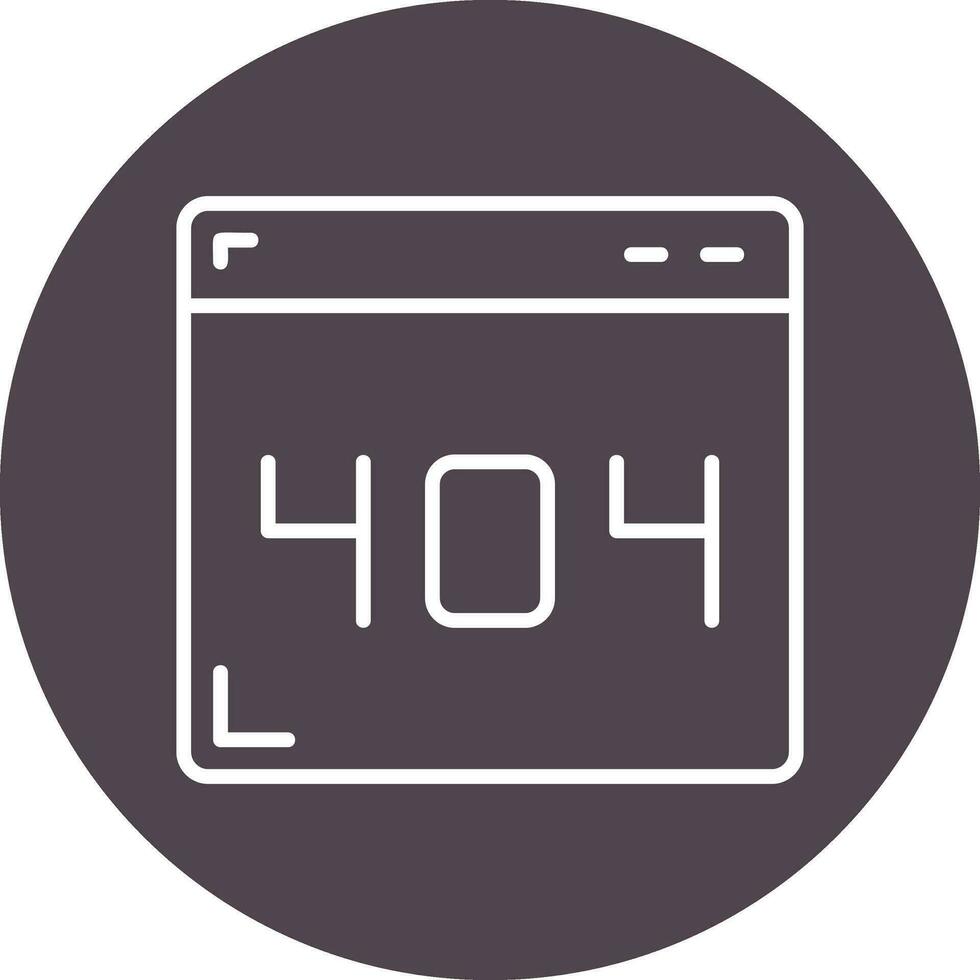 404 Error Vector Icon