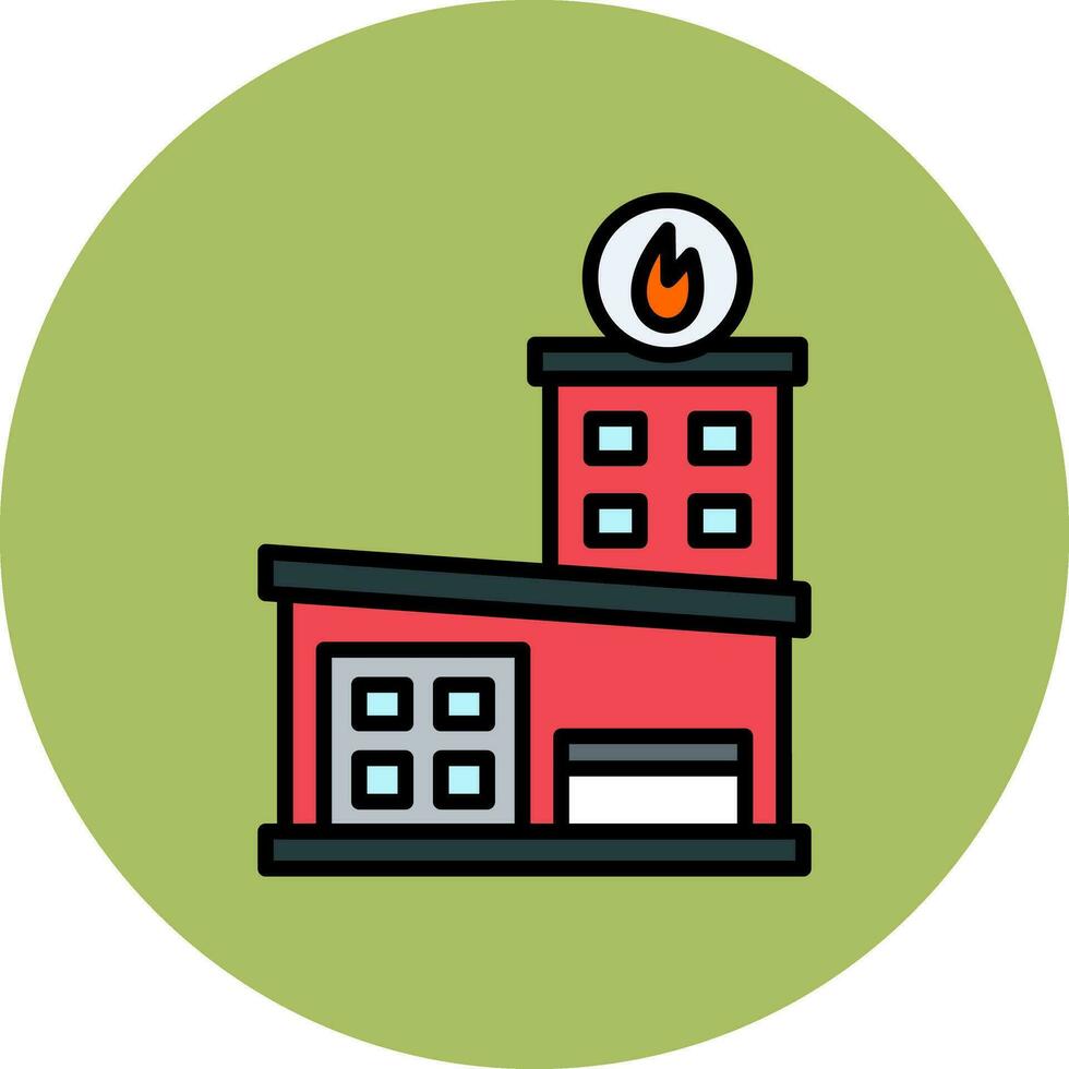 Fire Station Vector Icon