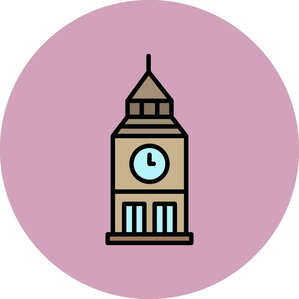 Clock Tower Vector Icon