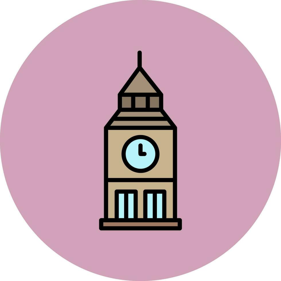 Clock Tower Vector Icon