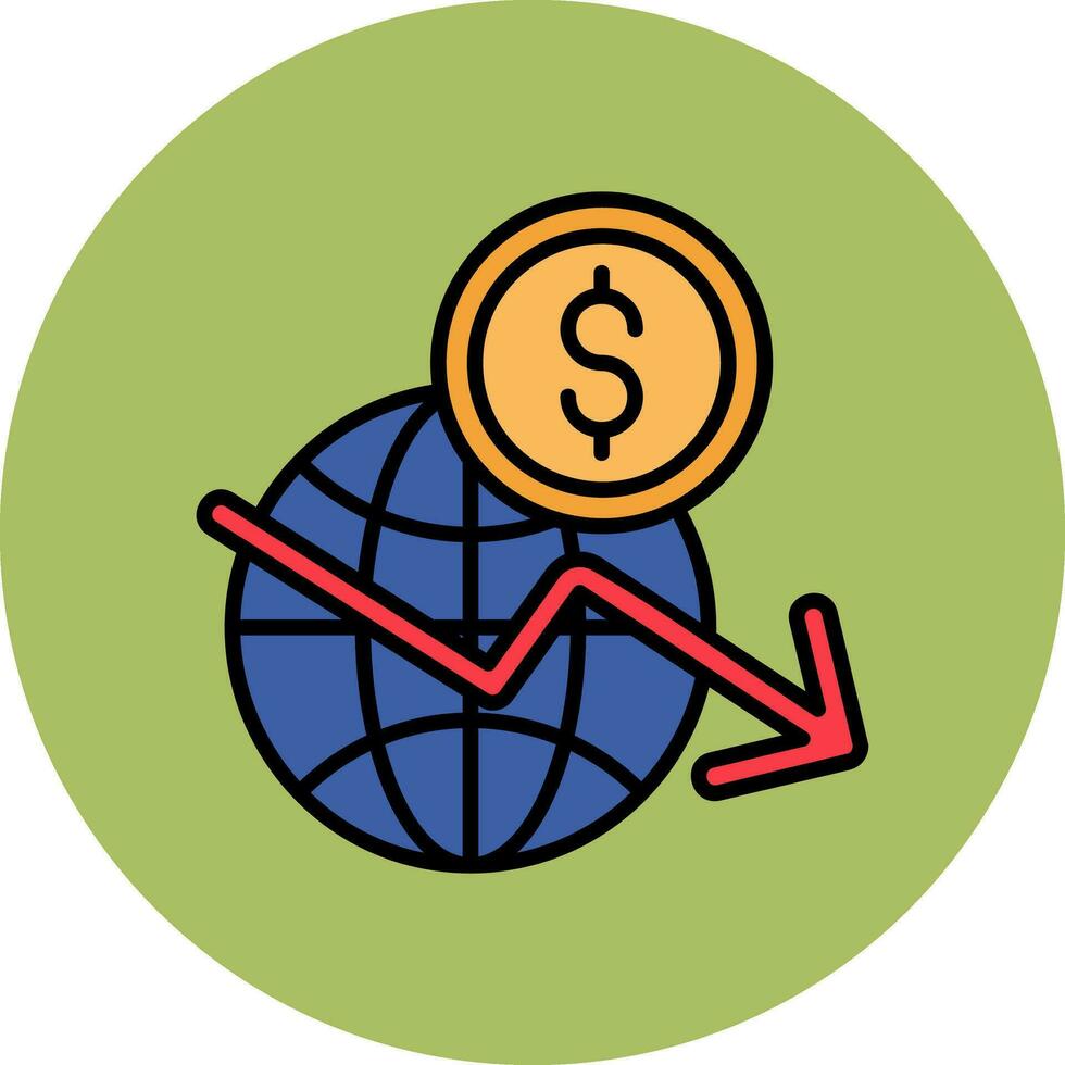 global crisis vector icono