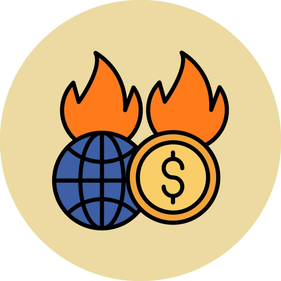 Economic Crisis Vector Icon