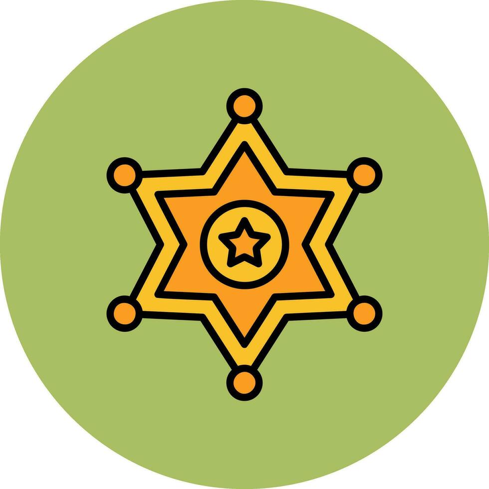 Sheriff Badge Vector Icon
