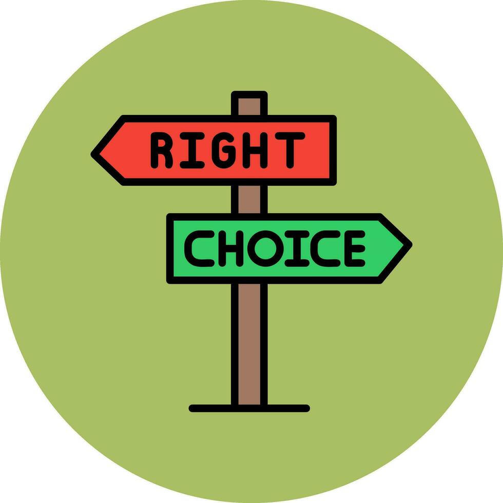 Right Choice Vector Icon