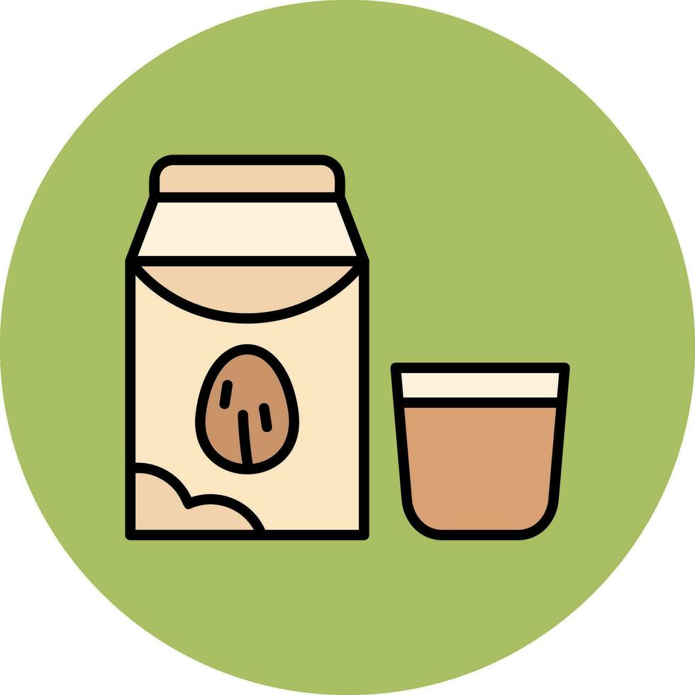 almond milk Vector Icon