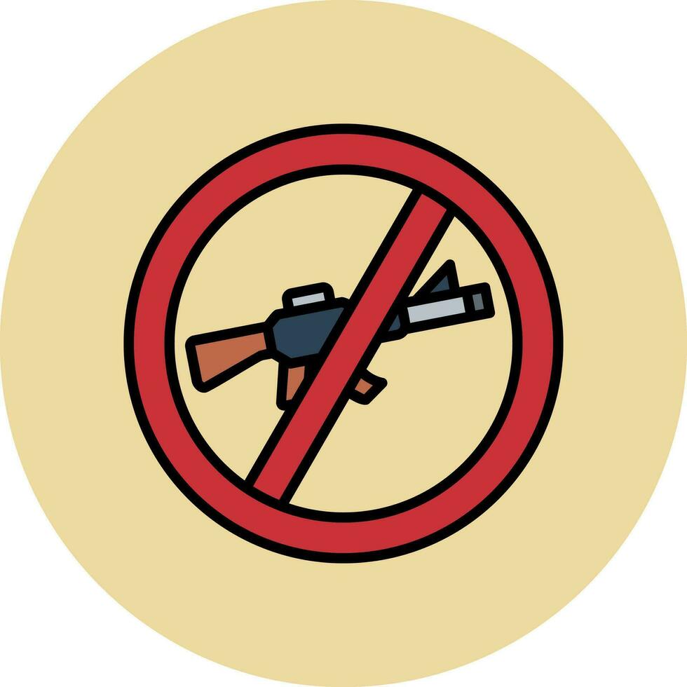 No rifle vector icono