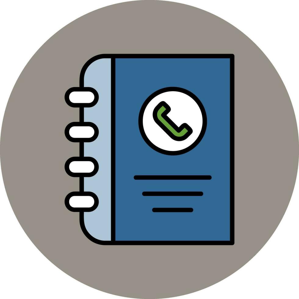 Phone Book Vector Icon