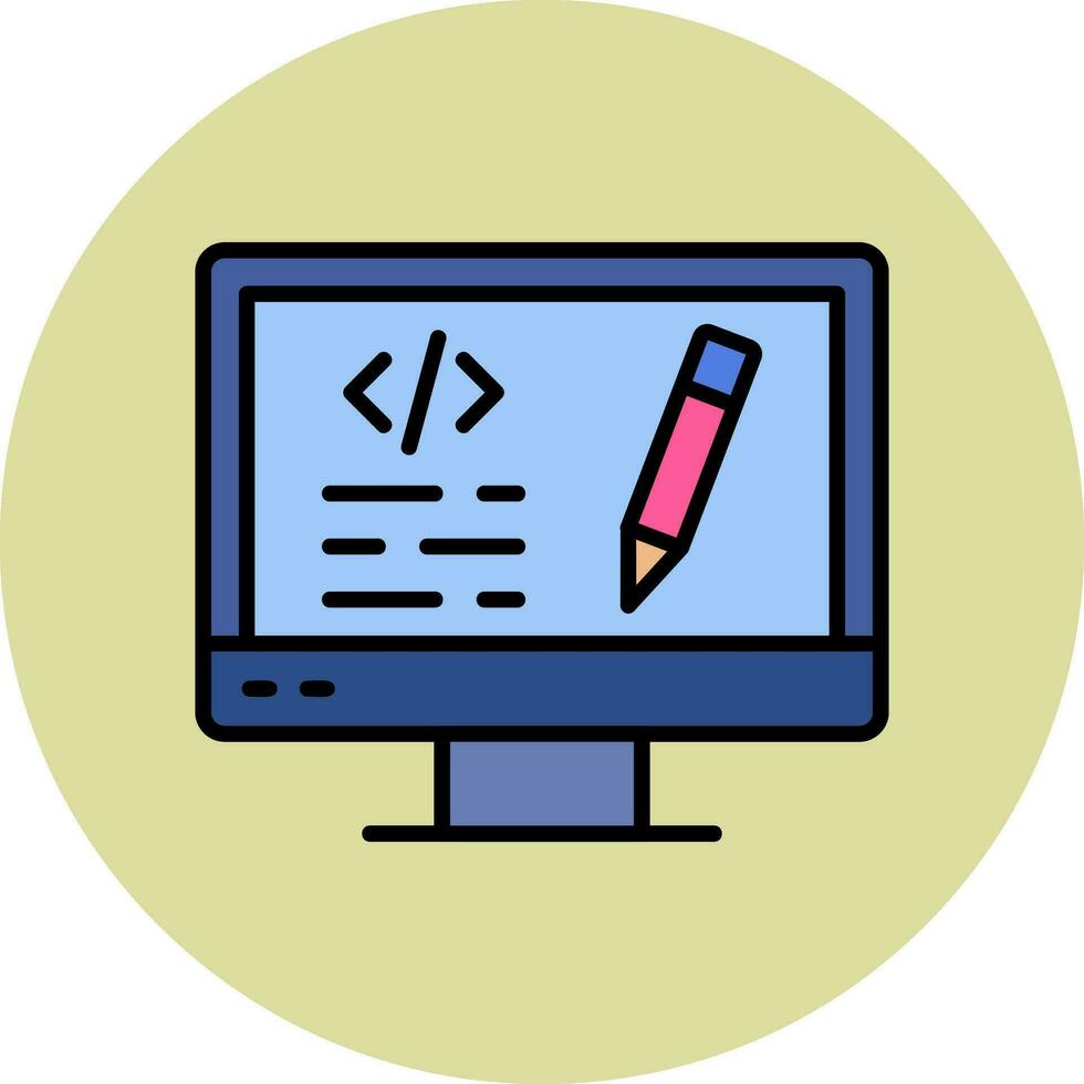 Edit Code Vector Icon