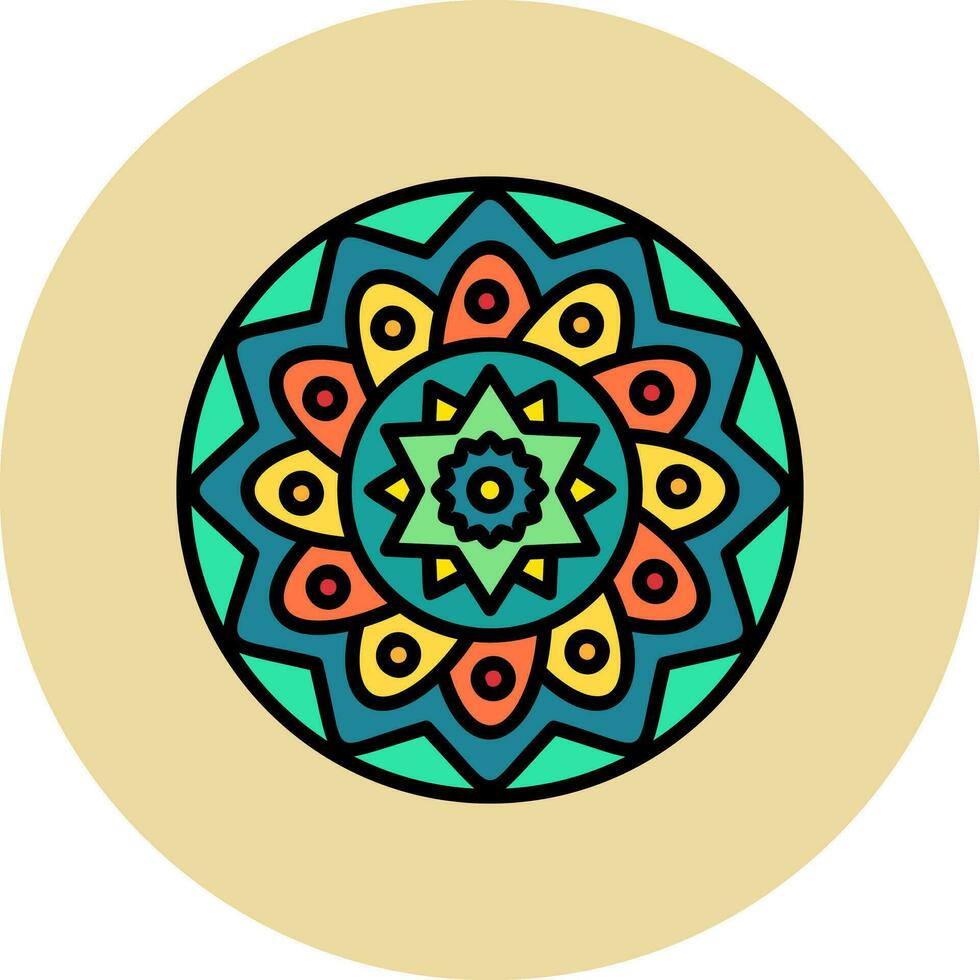 icono de vector de mandala