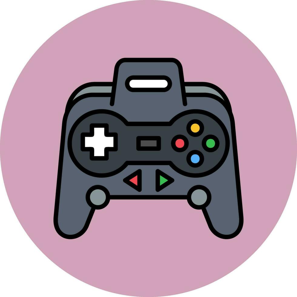 icono de vector de controlador de juego