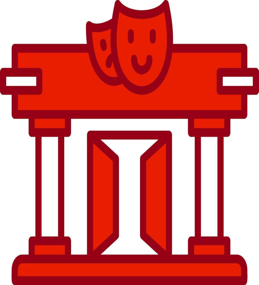 icono de vector de teatro