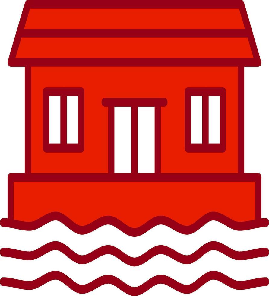 Houseboat Vector Icon
