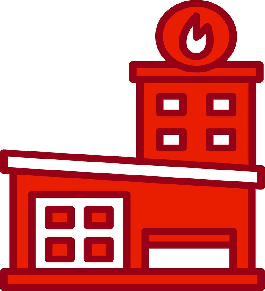 icono de vector de estación de bomberos