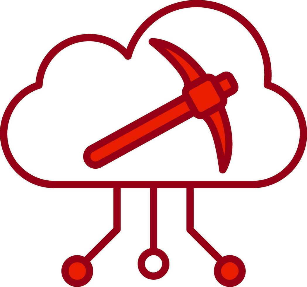 Cloud Mining Vector Icon