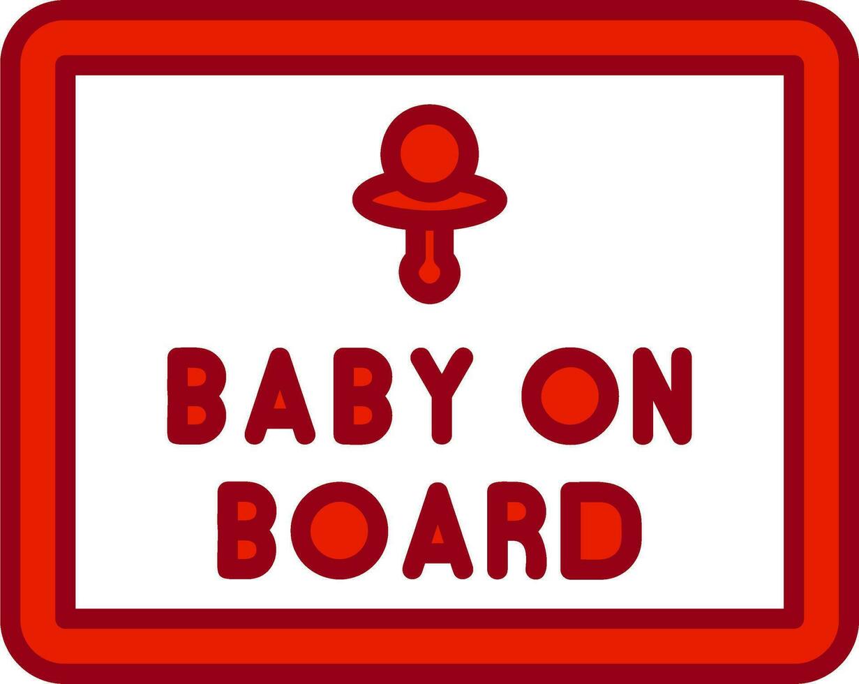 Baby On Board Vector Icon