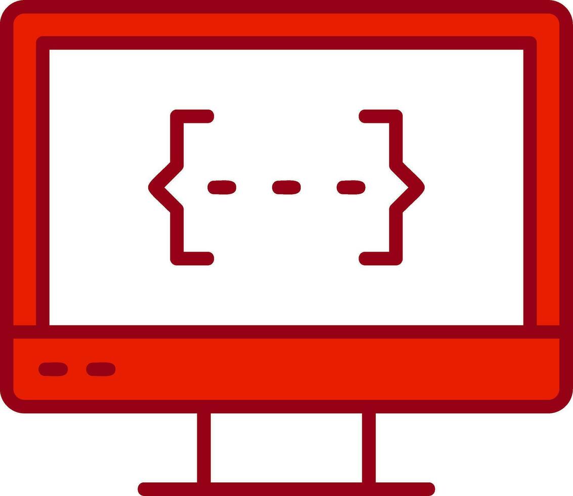 icono de vector de pantalla de monitor